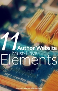 Picture courtesy of: http://www.yourwriterplatform.com/author-website-elements/